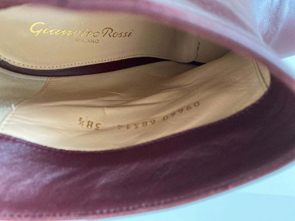 Gianvito Rossi Bottines en nappa bourgogne