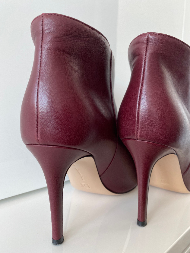 Gianvito Rossi Bottines en nappa bourgogne