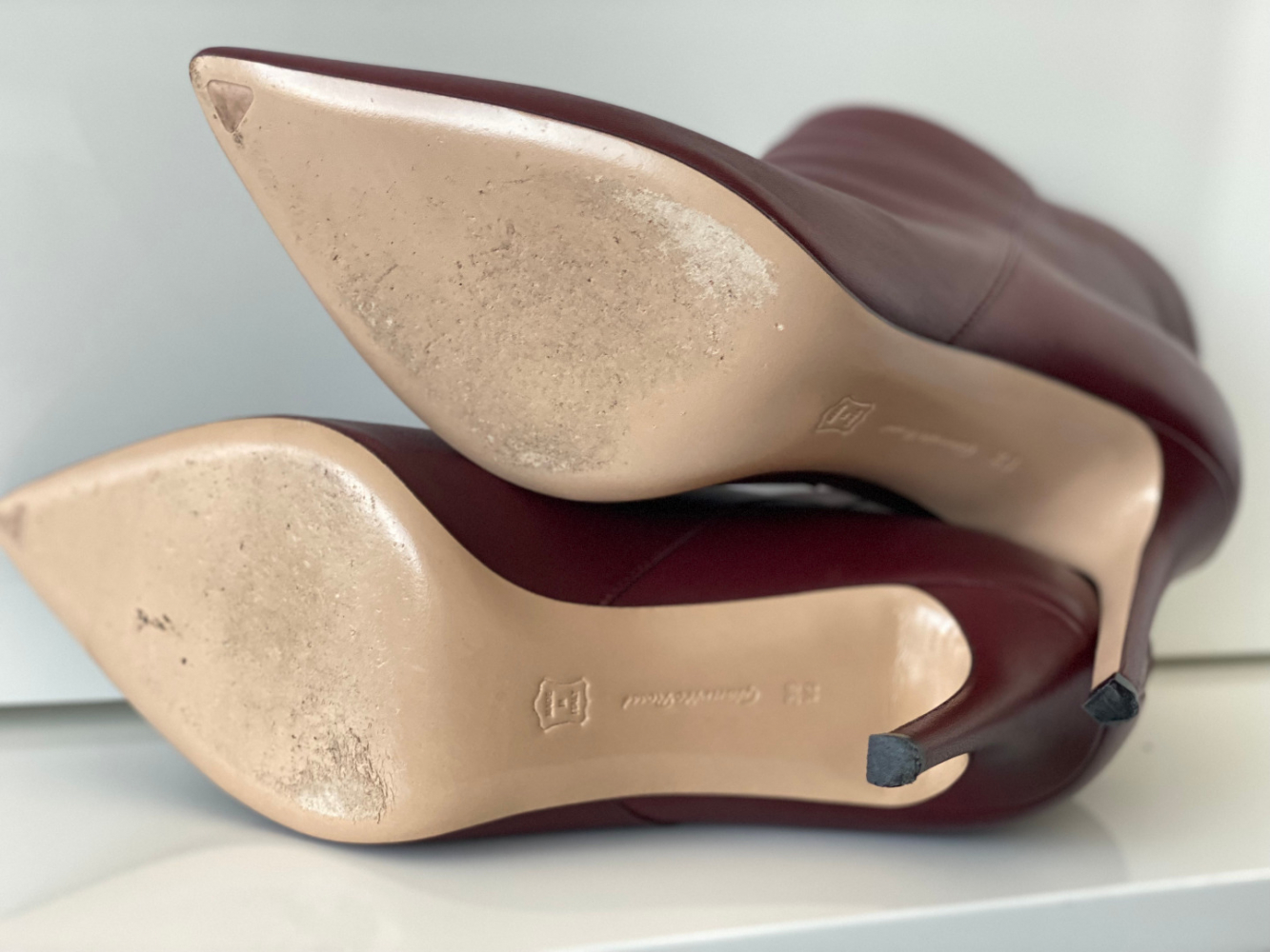 Gianvito Rossi Bottines en nappa bourgogne