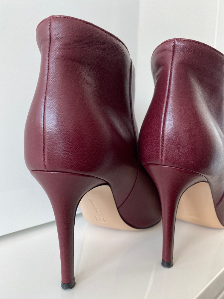 Gianvito Rossi Bottines en nappa bourgogne