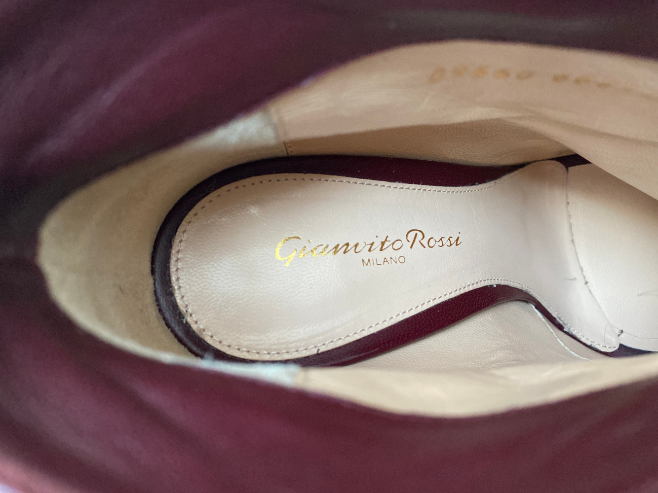 Gianvito Rossi Bottines en nappa bourgogne
