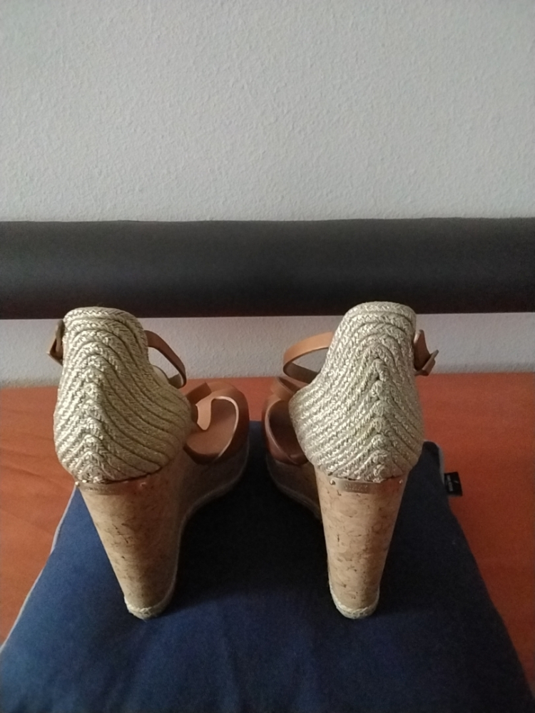 Jimmy Choo Wedges en liège et en cuir