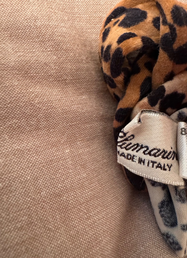 Blumarine Leopard Print gloves with B Swarovski detail