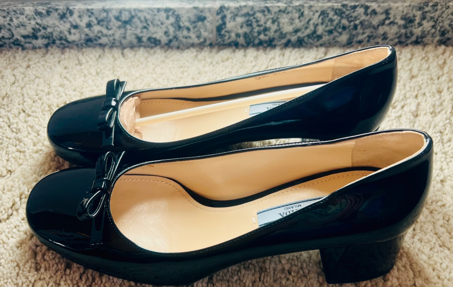 Prada Escarpins en cuir verni