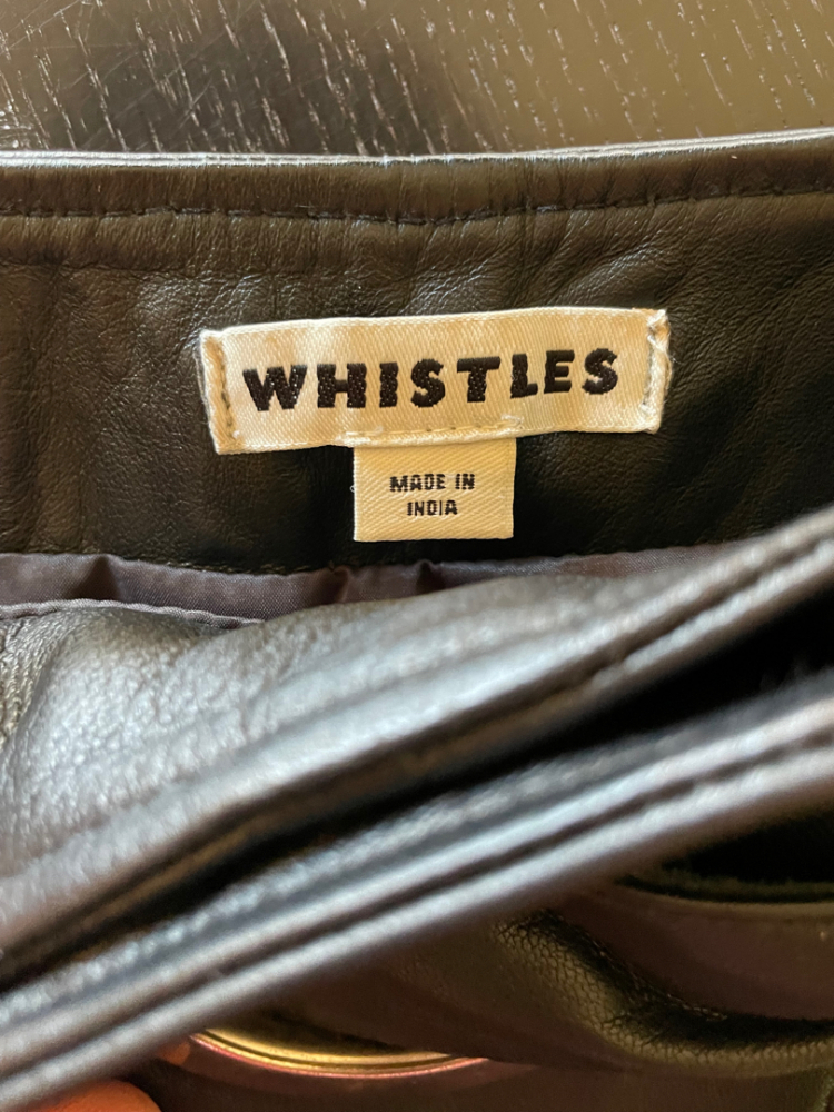 Whistles Wickelrock aus weichem Leder