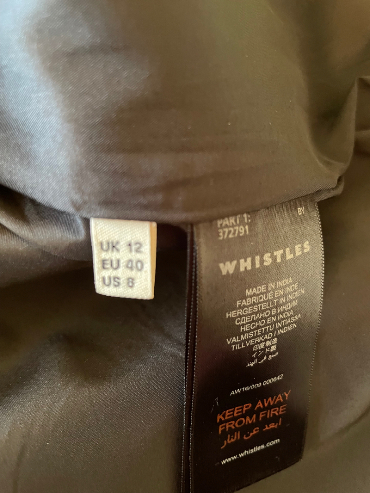 Whistles Wickelrock aus weichem Leder