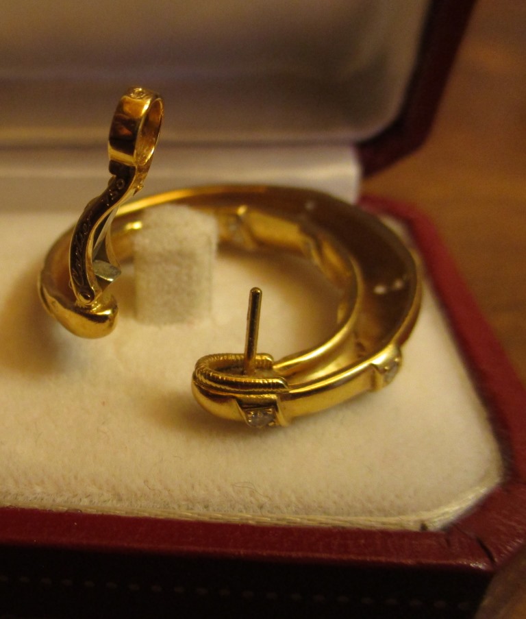 Cartier 18 ct gold hoop earrings