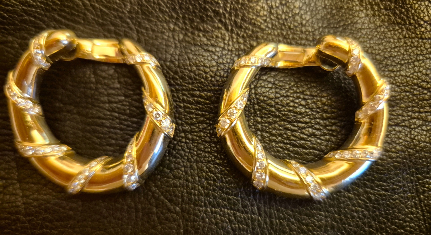 Cartier 18 ct gold hoop earrings