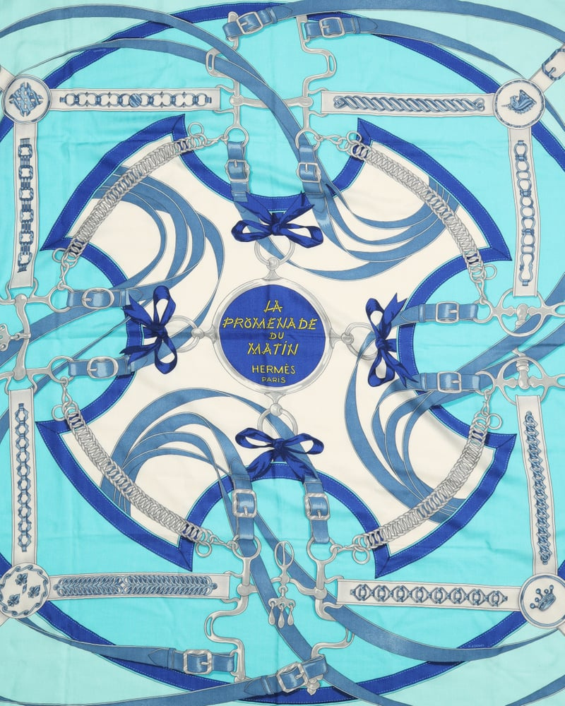 Hermès La Promexiade Matin Cashmere Silk Scarf