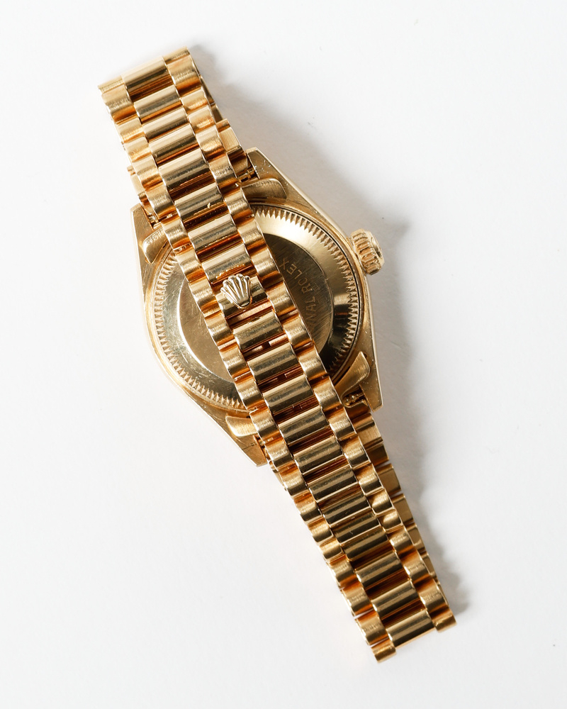 Rolex Lady-Datejust 26mm Ref 69178 18k Gold Diamond Dial Watch