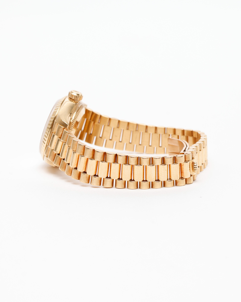 Rolex Lady-Datejust 26mm Ref 69178 18k Gold Diamond Dial Watch