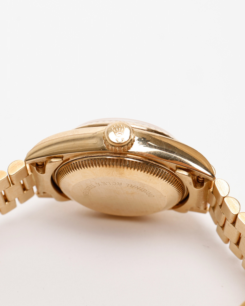 Rolex Lady-Datejust 26mm Ref 69178 18k Gold Diamond Dial Watch