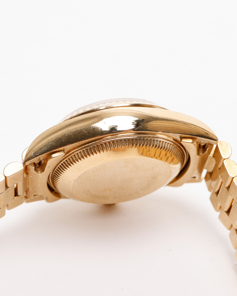 Rolex Lady-Datejust 26mm Ref 69178 18k Gold Diamond Dial Watch