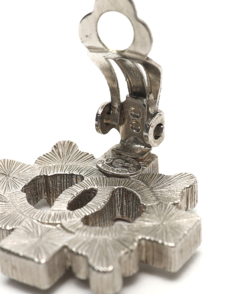 Chanel Coco Mark Rhinestone Clip-on Earrings