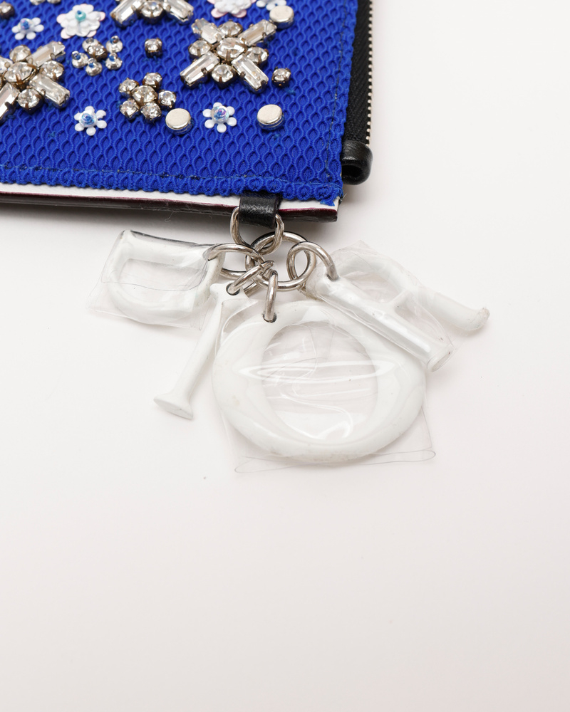 Christian Dior Leather and Beads Coin Purse