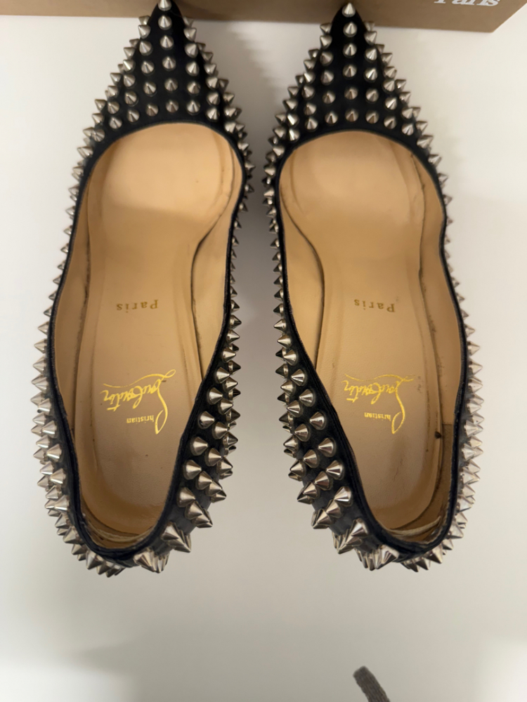 Christian Louboutin Pigalle Plato Spikes 120 Nappa Black/Silver