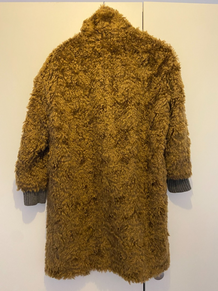 Fabiana Filippi Braun/goldener Mohair-Mantel