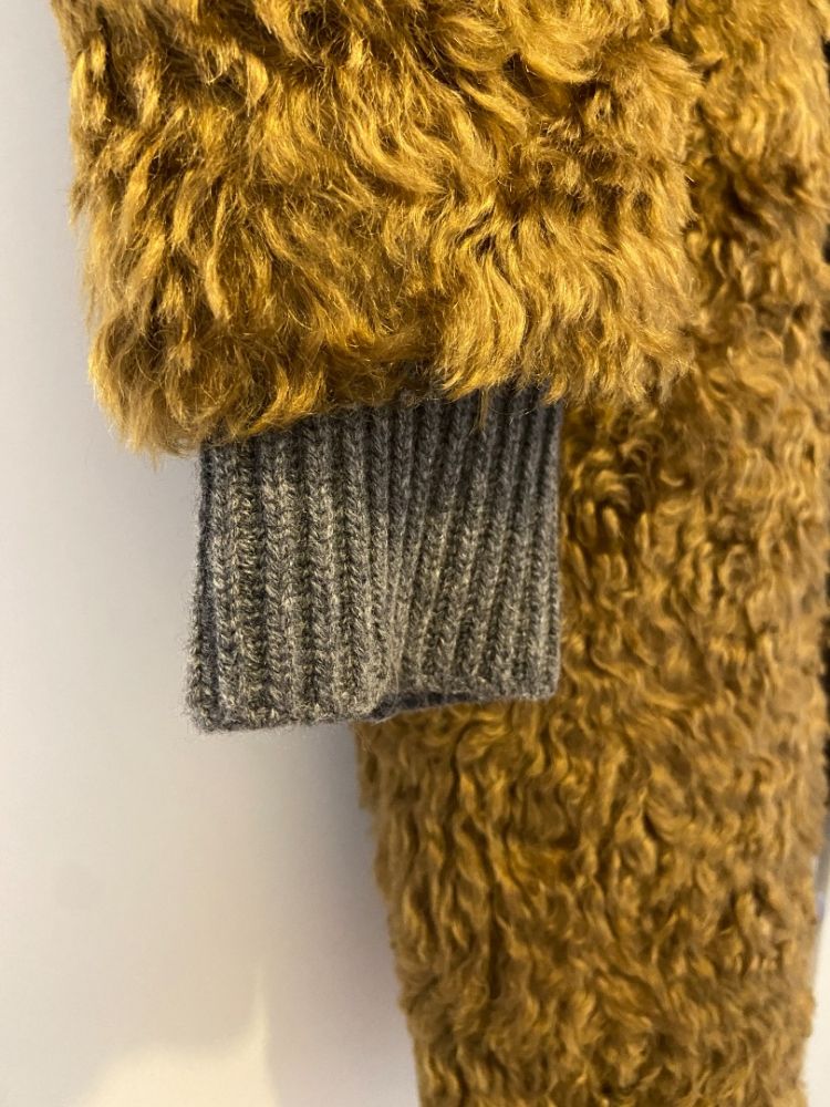 Fabiana Filippi Braun/goldener Mohair-Mantel