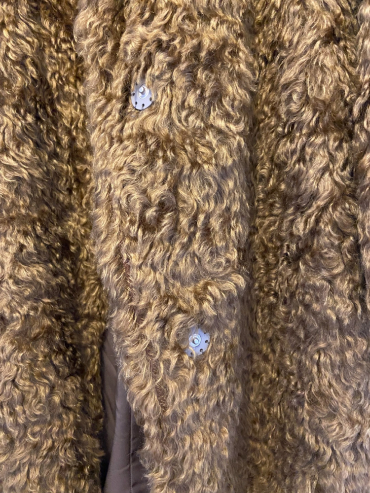 Fabiana Filippi Braun/goldener Mohair-Mantel