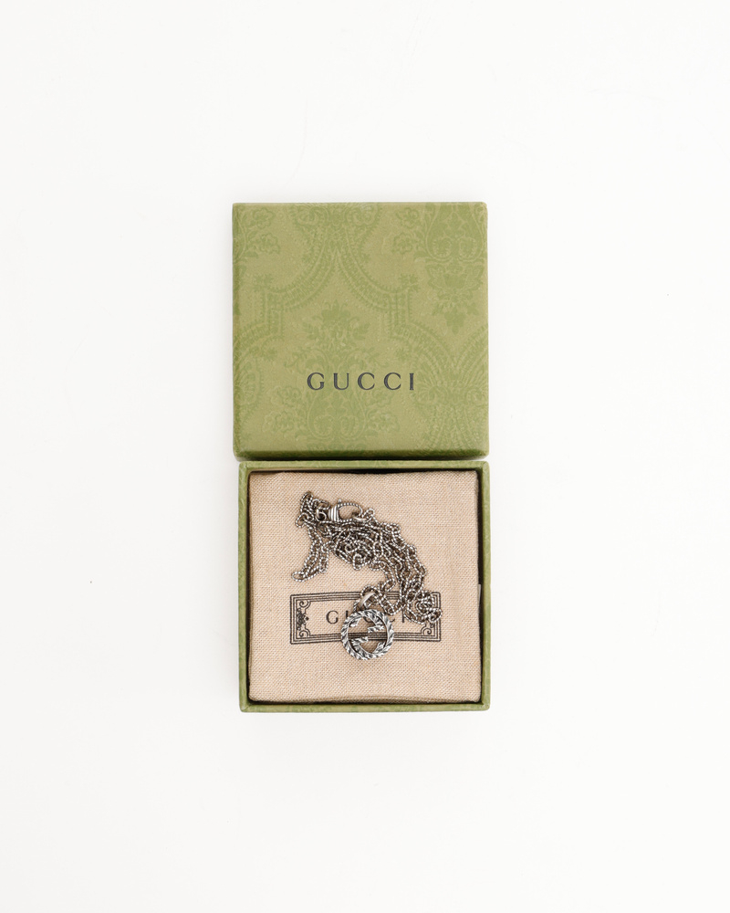 Gucci Interlocking G Silver Necklace