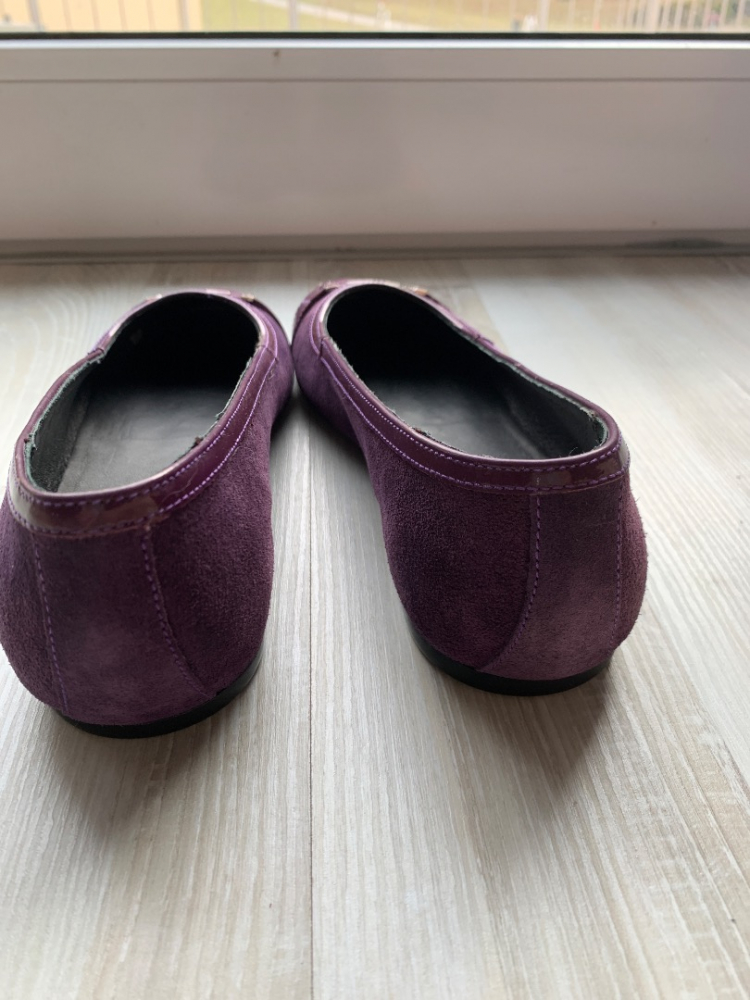 Versace Purple violet leather ballerina