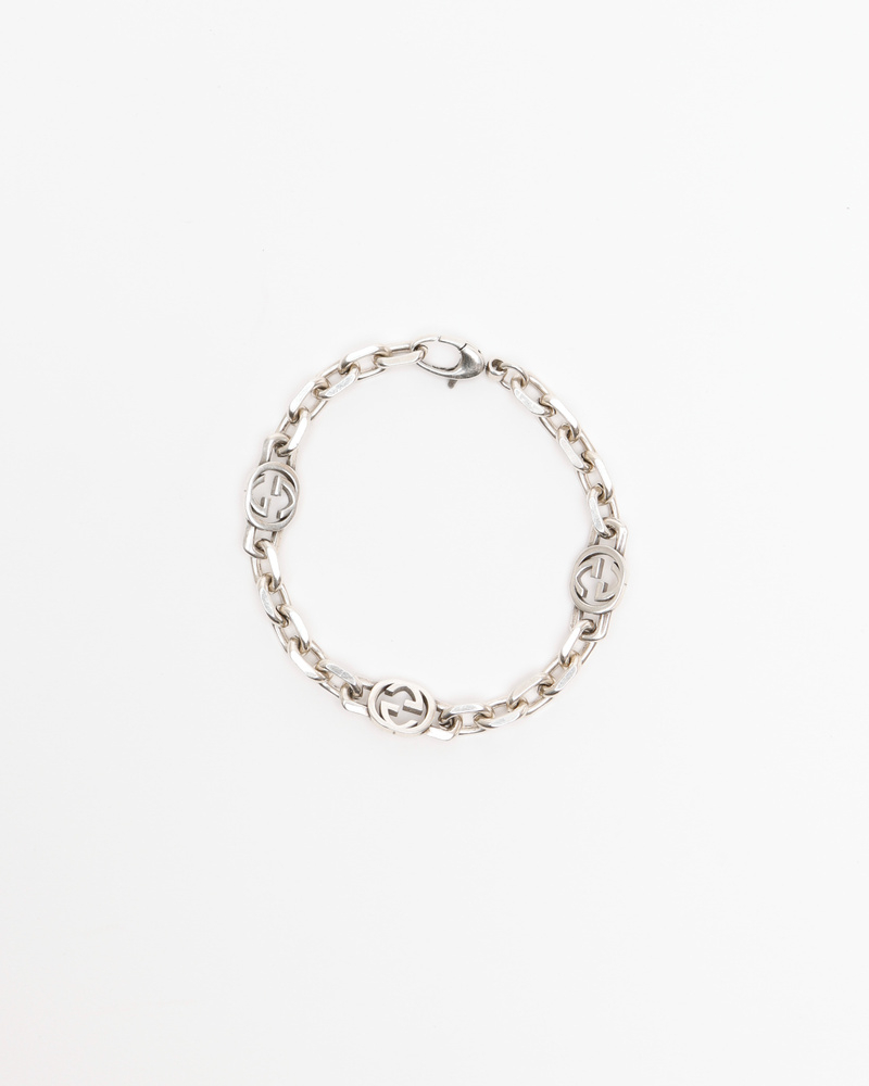 Gucci Interlocking G Silver Bracelet