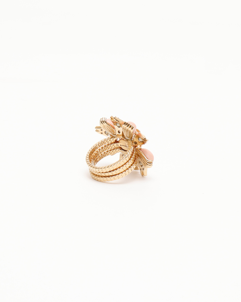 Gucci Interlocking G Flower Ring Rhinestone