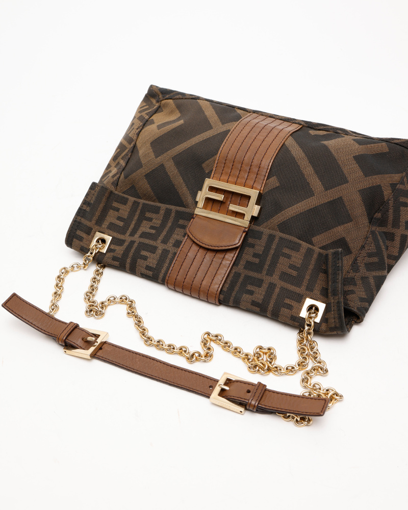 Fendi Tobacco Zucca Chain Bag