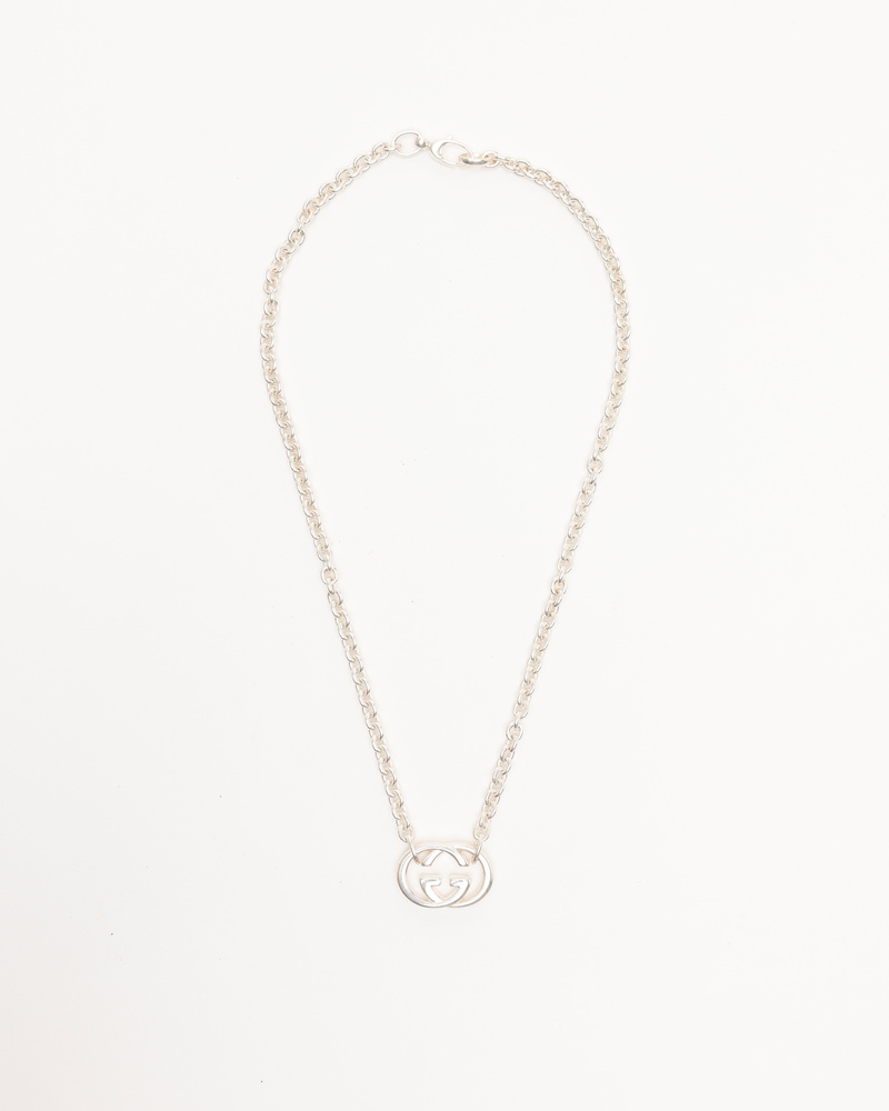 Gucci Interlocking G Silver Necklace