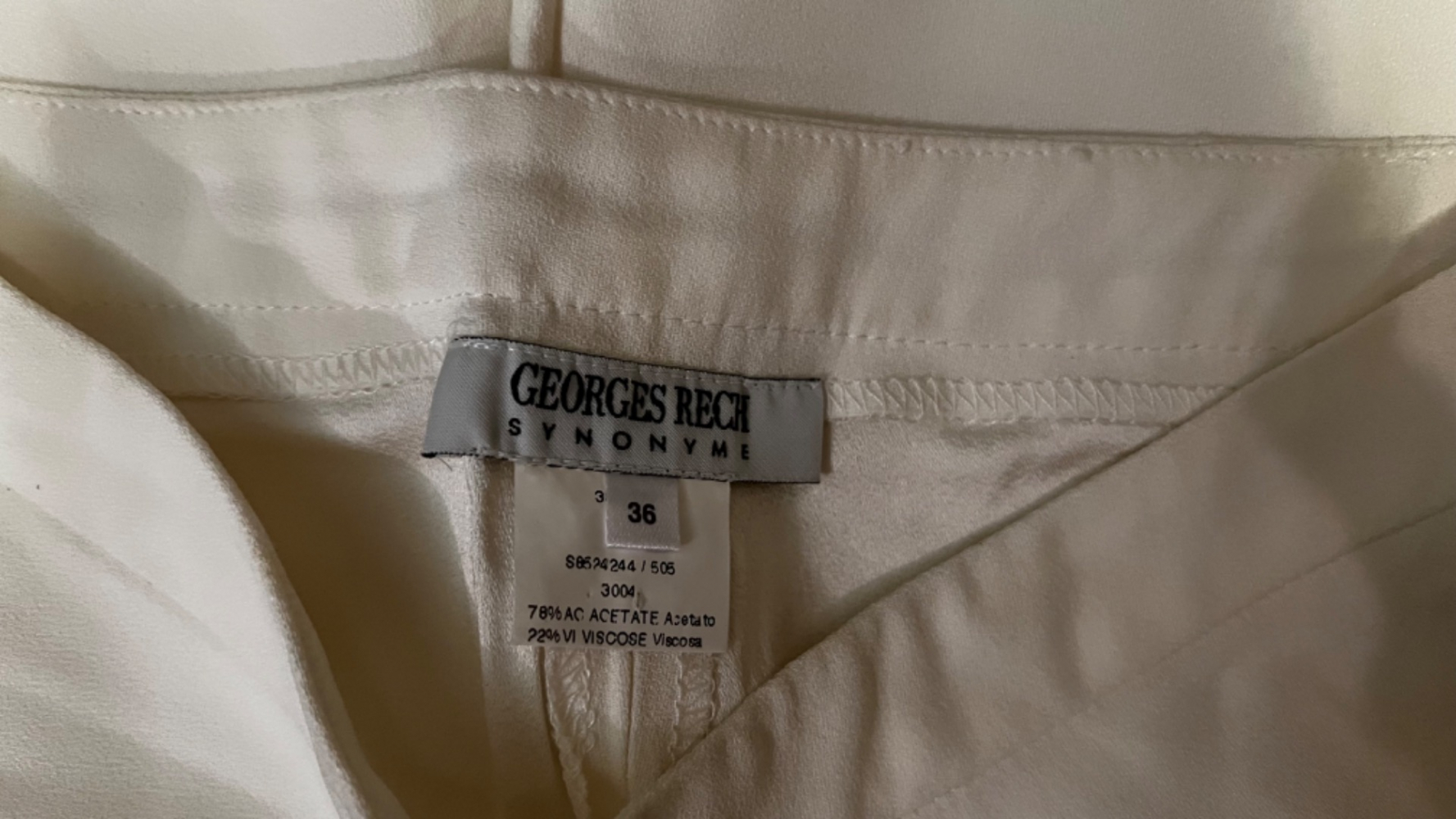 Georges Rech pantalon crêpe larges/weitem hose/wide-leg FR36/IT40