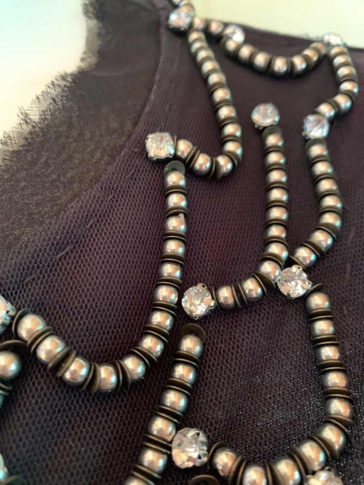 Juicy Couture Pechschwarz Jewell Veredelter Tank