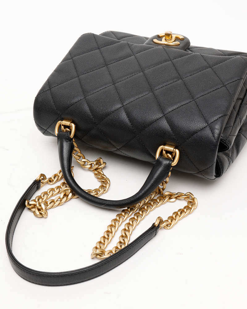 Chanel Small Square Caviar Top Handle Bag