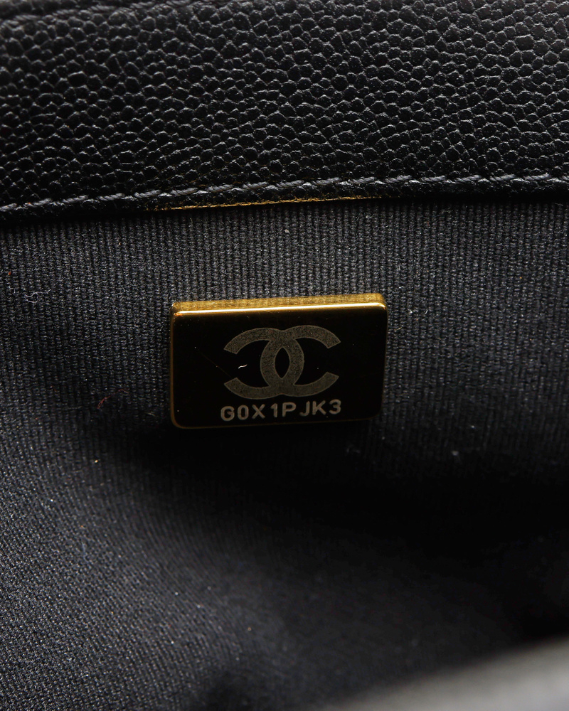 Chanel Small Square Caviar Top Handle Bag