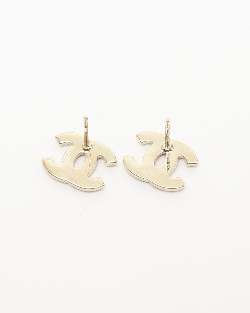 Chanel Coco Mark Colored Rhinestone Earrings