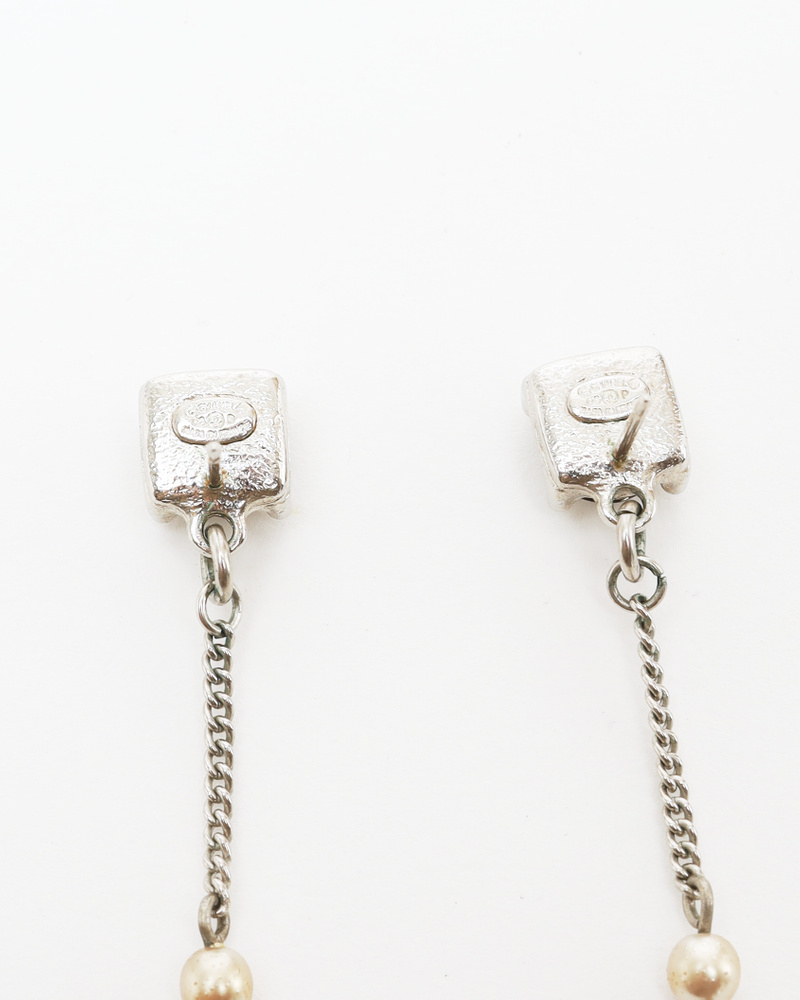 Chanel Coco Mark Rhinestone Earrings