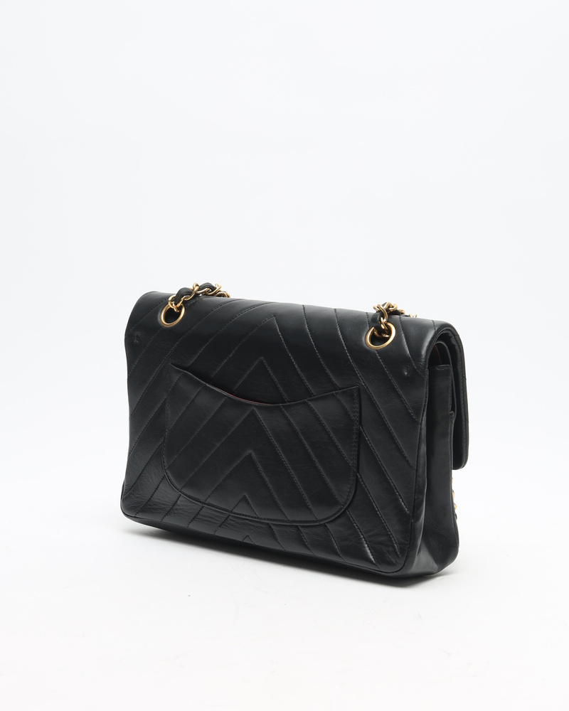 Chanel Medium Chevron Double Flap Bag