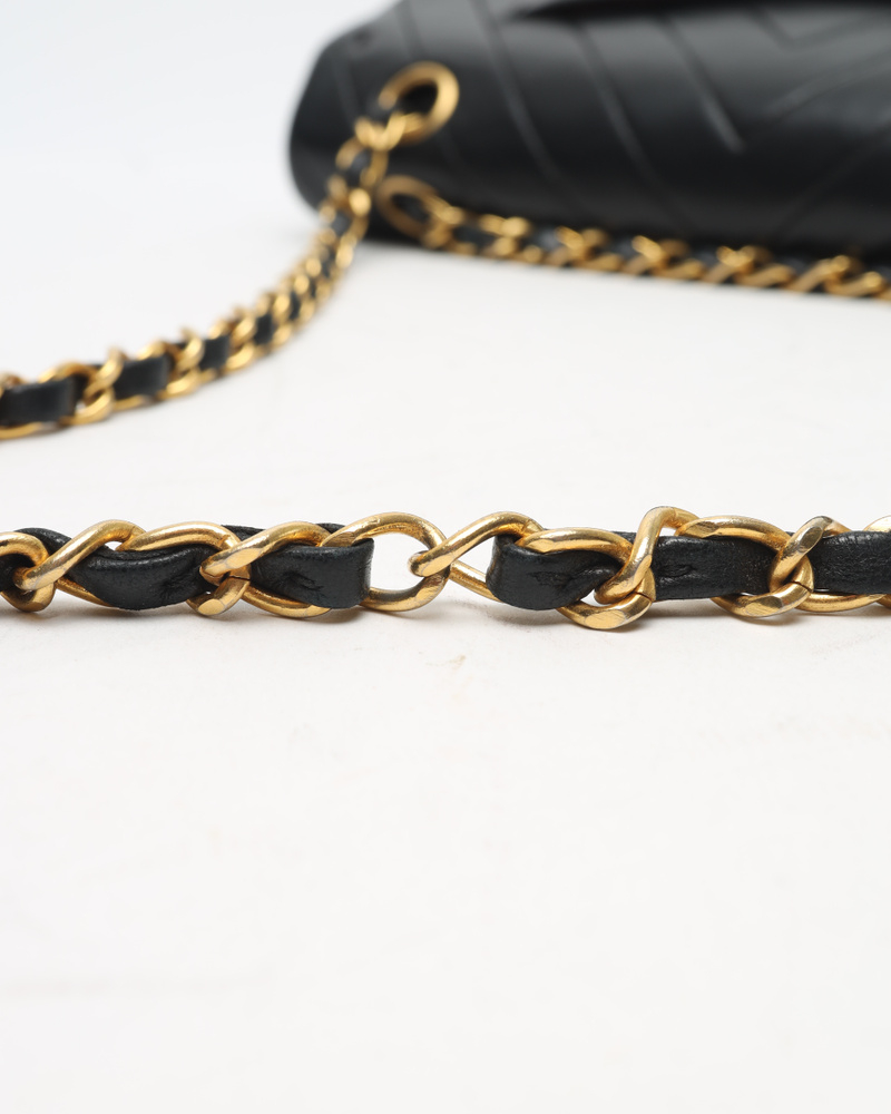 Chanel Medium Chevron Double Flap Bag
