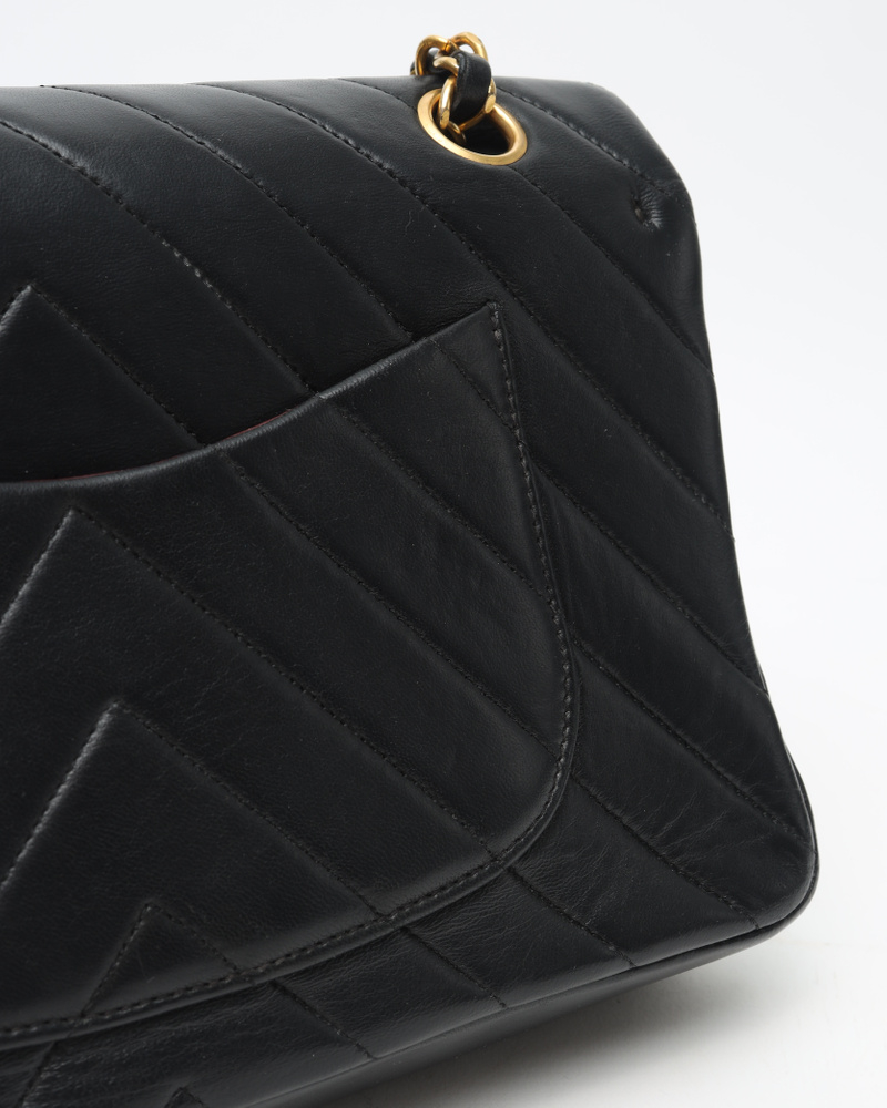 Chanel Medium Chevron Double Flap Bag