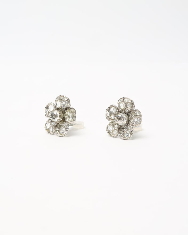 Chanel Coco Mark Rhinestone Clip-on Earrings