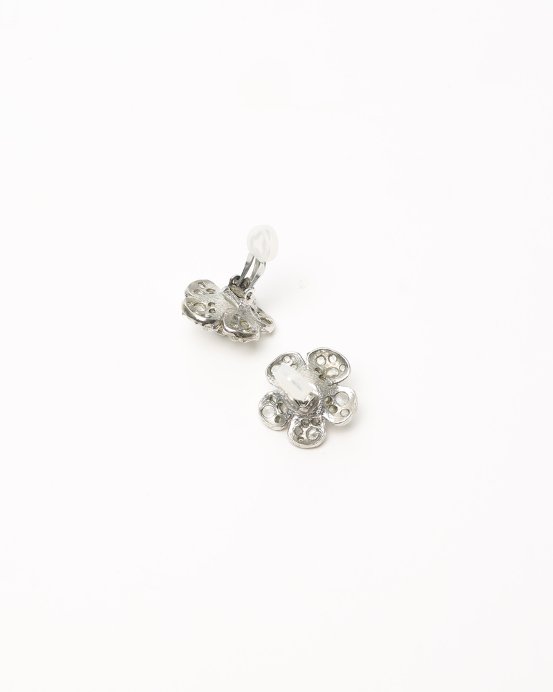 Chanel Coco Mark Rhinestone Clip-on Earrings