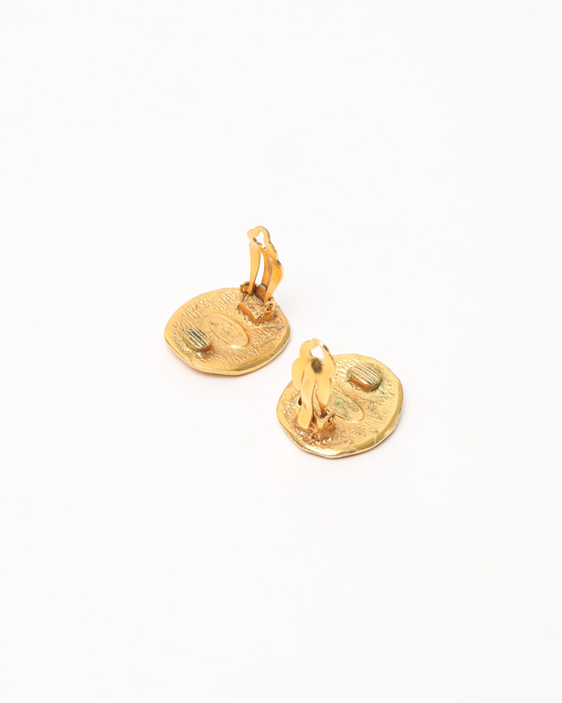 Chanel logo Cambon Clip-on Earrings