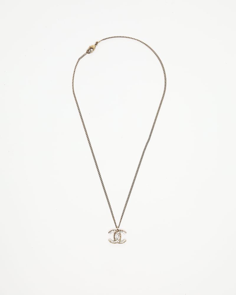 Chanel Coco Mark Rhinestone Necklace