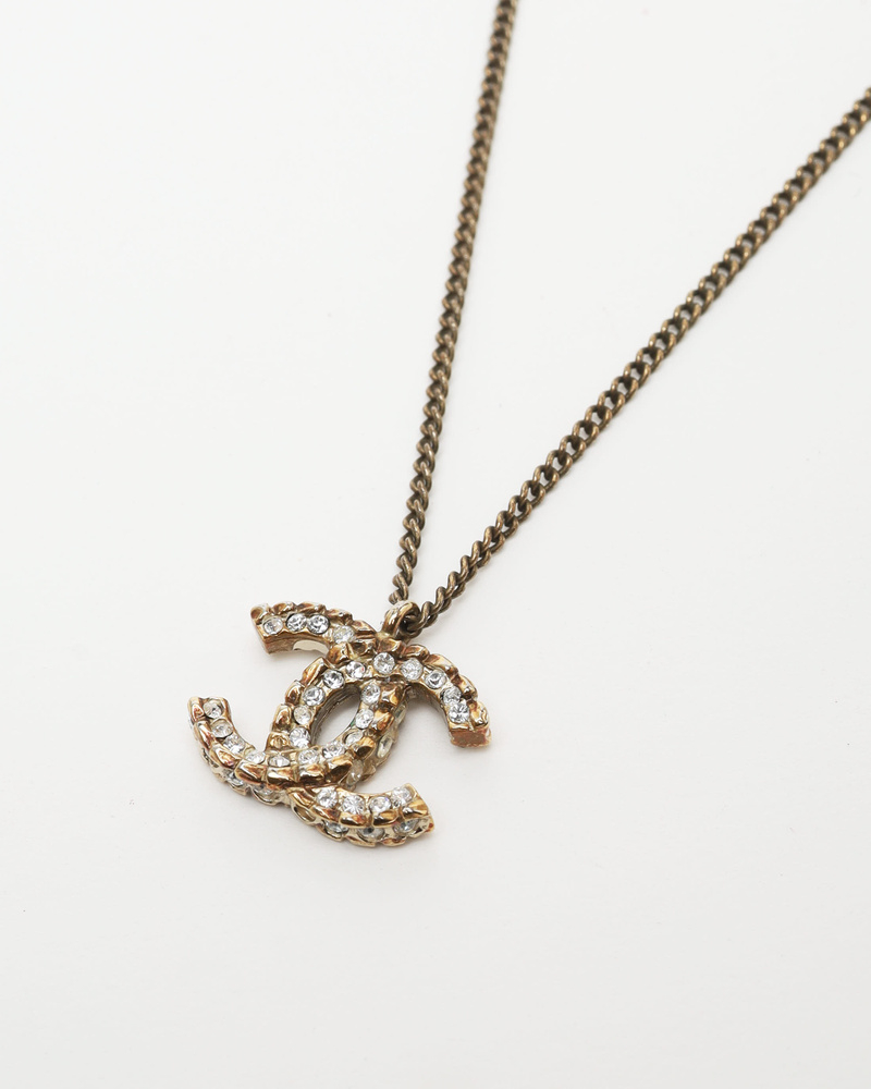 Chanel Coco Mark Rhinestone Necklace