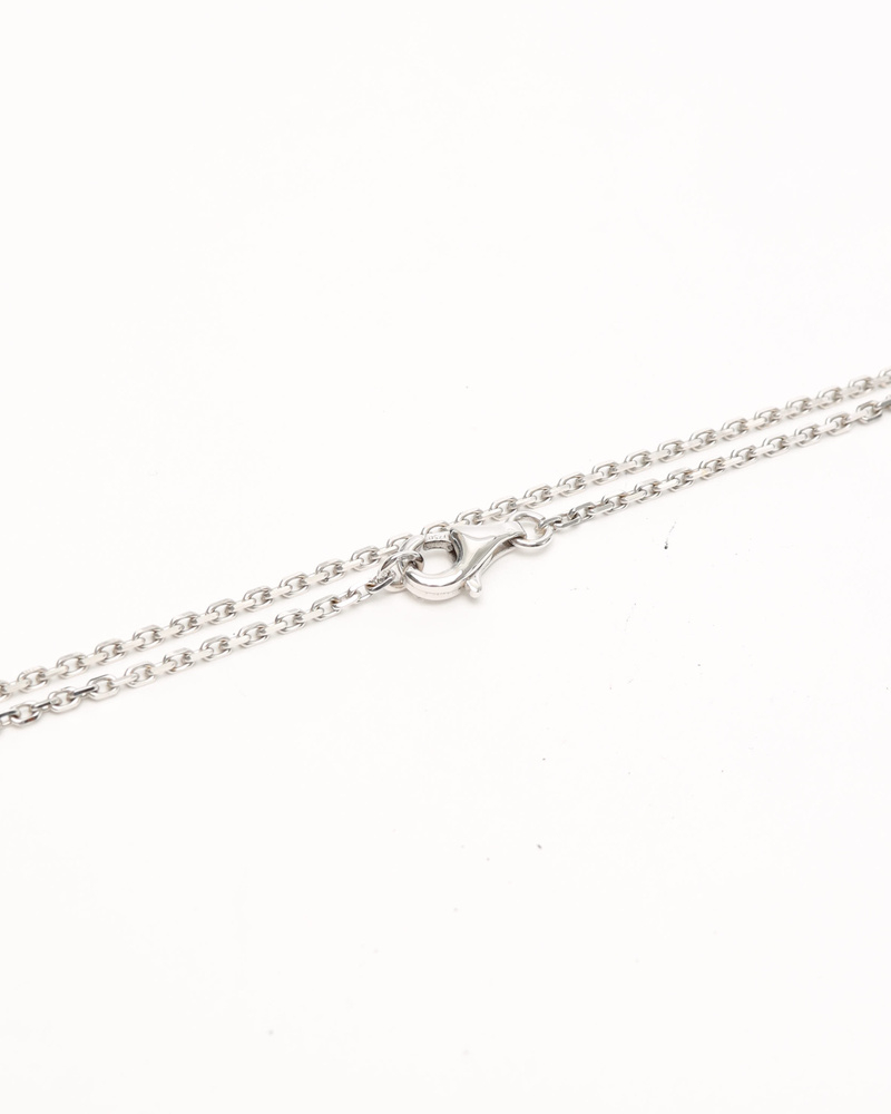 Chanel Camellia White Ceramic and Diamond 18kt White Gold Necklace
