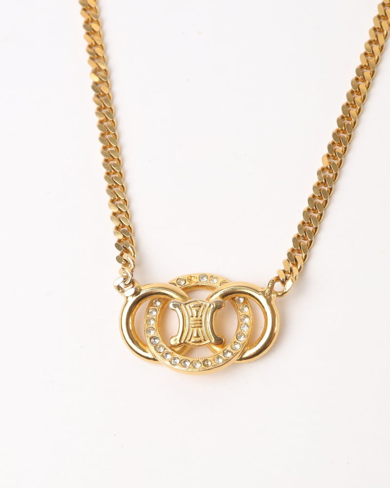 Celine Macadam Rhinestone Necklace