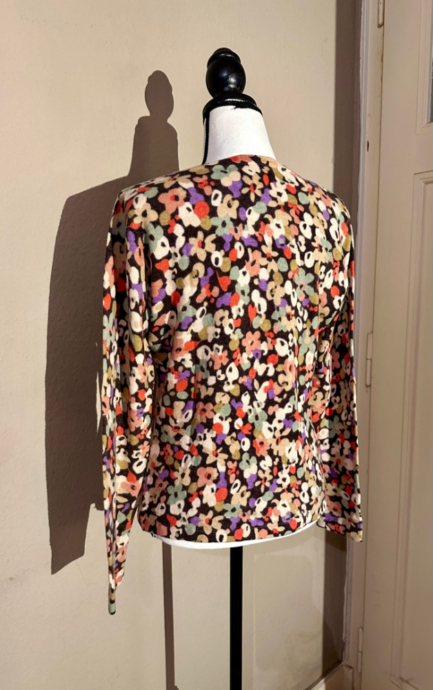 L.K. Bennett Cardigan laine doublé satin