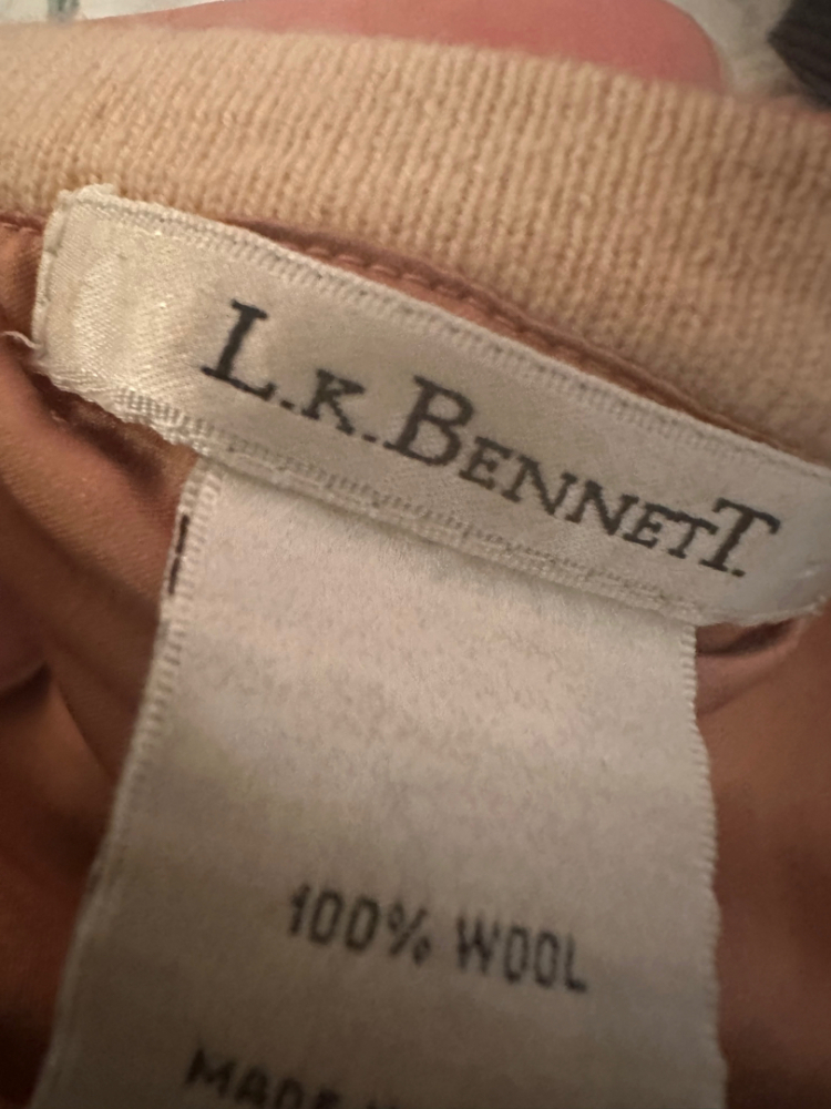 L.K. Bennett Cardigan laine doublé satin