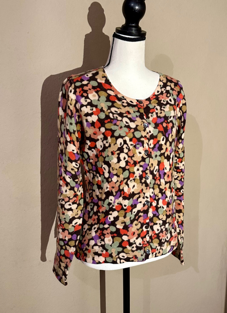 L.K. Bennett Cardigan laine doublé satin