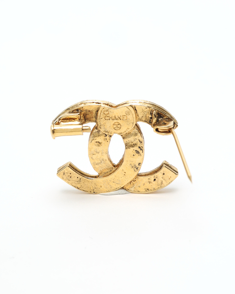 Chanel Coco Mark Rhinestone Brooch