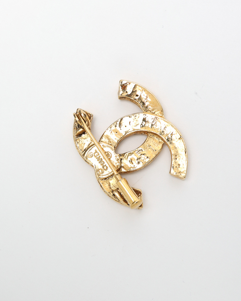 Chanel Coco Mark Rhinestone Brooch